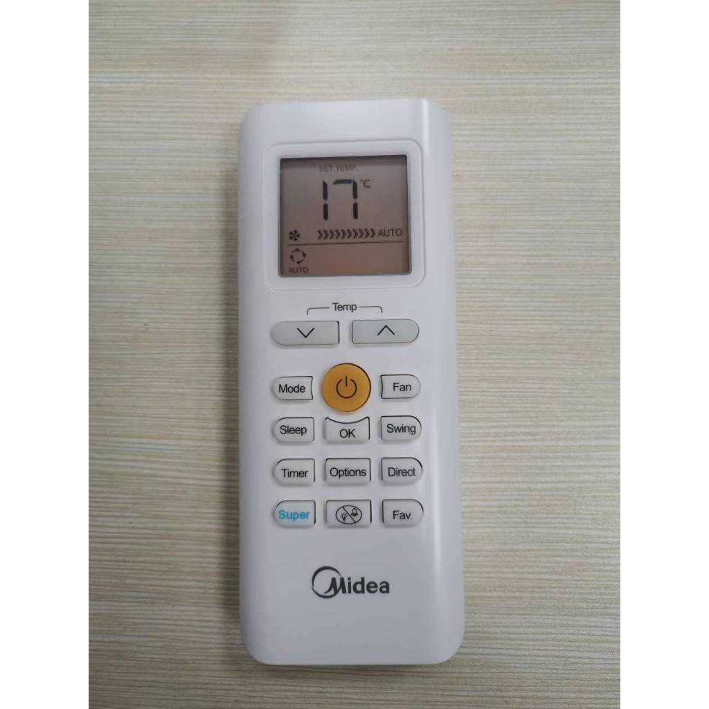 ใหม่ ori--g--inal Midea AC รีโมทคอนโทรลสําหรับ Midea Air Conditioner รีโมทคอนโทรลสําหรับ RG70A/BGEF RG70E/BGEF RG70C/BGEF RG70E1/bgef RG70A2/BFF) RG70E2/G2/GE (2GE) RG70F