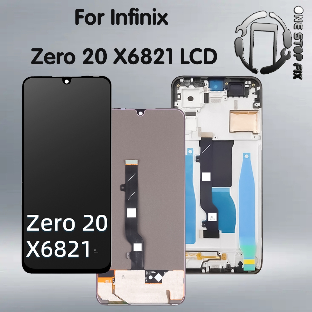 อะไหล่หน้าจอสัมผัสดิจิทัล AMOLED LCD แบบเปลี่ยน สําหรับ INFINIX Zero 20 X6821 Pantalla Zero20