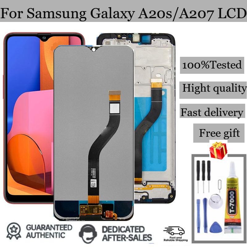 สําหรับ Samsung Galaxy A20S / A207F LCD หน้าจอสัมผัสเปลี่ยน SM-A207F SM-A207M SM-A2070 LCD