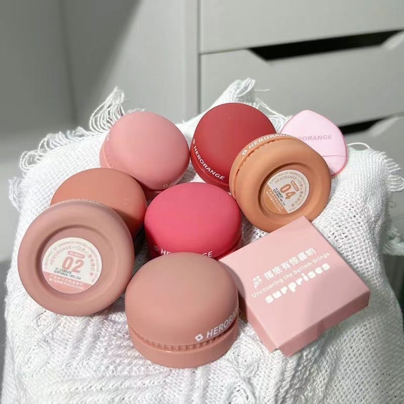 Herorange บลัชออนปัดแก้ม เนื้อแมตต์ กันน้ํา ติดทนนาน สีดํา