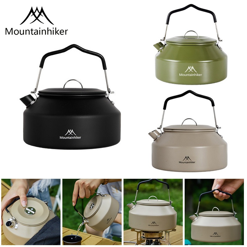 พร้อมส่ง กาต้มน้ำ Mountainhiker อลูมิเนียมเกรดพรีเมี่ยม แบบพกพา ขนาด 1.4 ลิตร. สําหรับตั้งแคมป์กลางแจ้ง มีหลายสีและสไตล์ให้เลือก