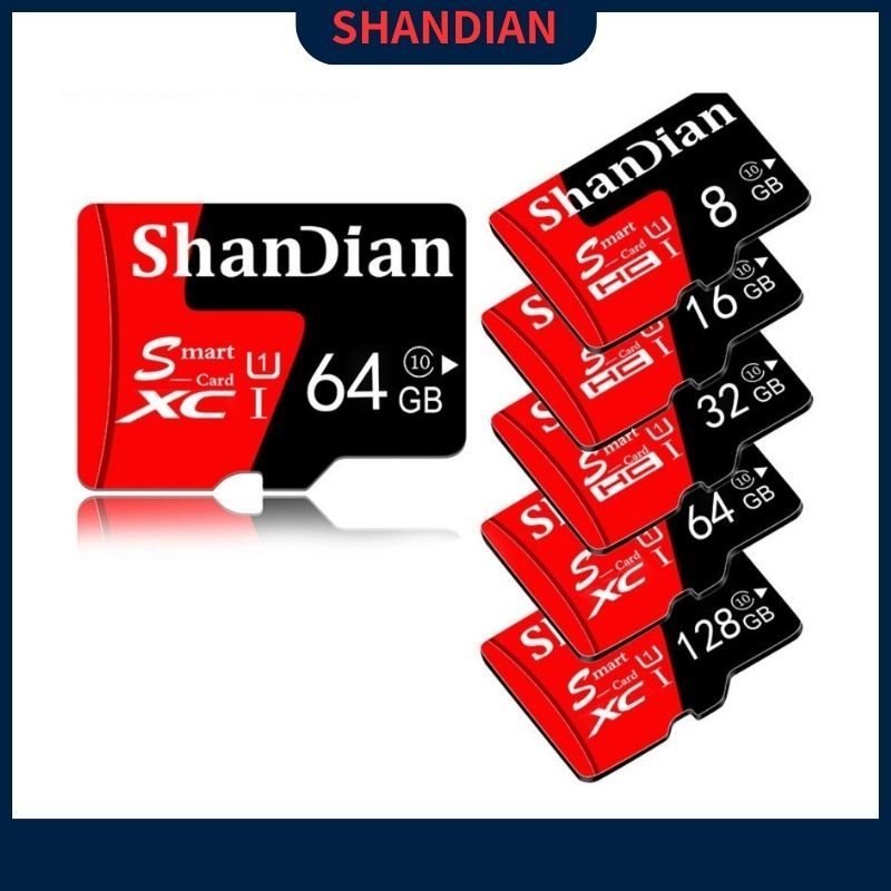 Shandian การ์ดหน่วยความจํา 128GB Mini Sd Card 64GB Class ความเร็วสูง 32GB สําหรับโทรศัพท์มือถือ 16G 