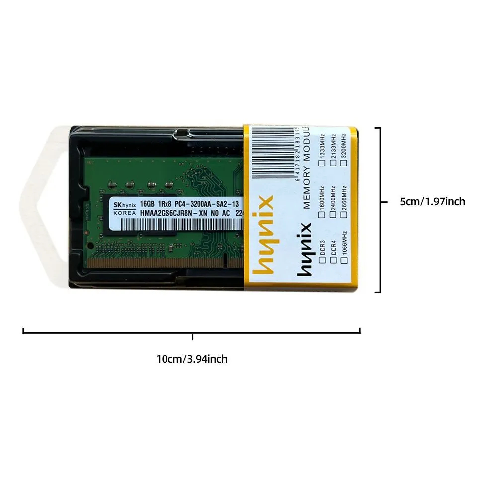 Sk Hynix แรมหน่วยความจําแล็ปท็อป โน้ตบุ๊ก DDR4 4GB 8GB 16GB DDR4 3200Mhz SODIMM สําหรับ Intel และ AMD - รูปที่ 3