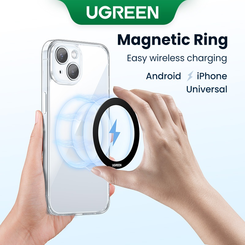 Ugreen สติกเกอร์แม่เหล็ก ไร้สาย สําหรับชาร์จโทรศัพท์ iPhone 14 13 12 11 XS