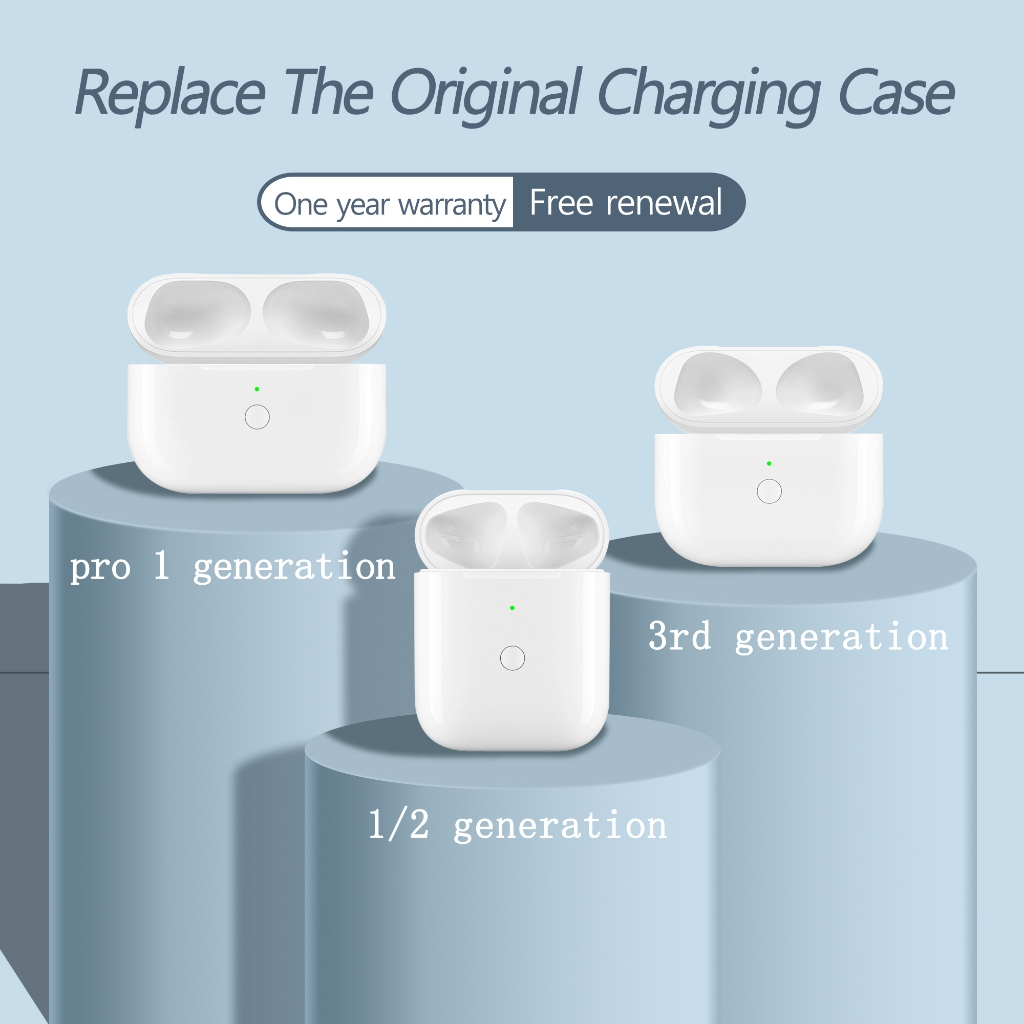กล่องชาร์จไร้สายสําหรับ-airpod Pro 1/2/3 หูฟังบลูทูธ 680mAh เคสชาร์จแบตเตอรี่พร้อมไฟแสดงสถานะ LED