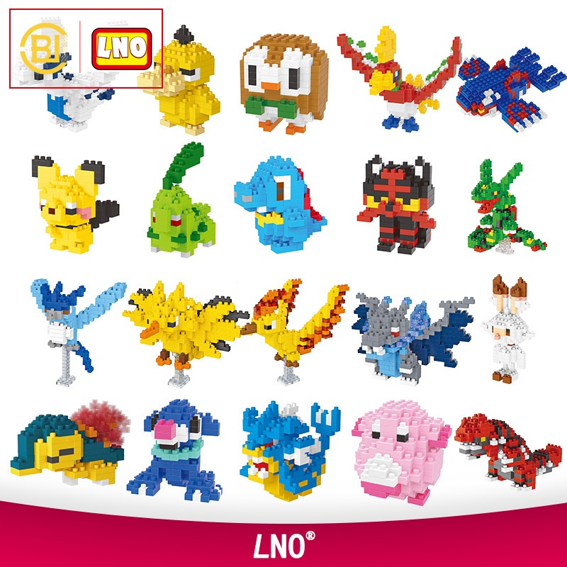 Pokemon บล็อกขนาดเล็กของเล่นเพื่อการศึกษาสำหรับเด็ก