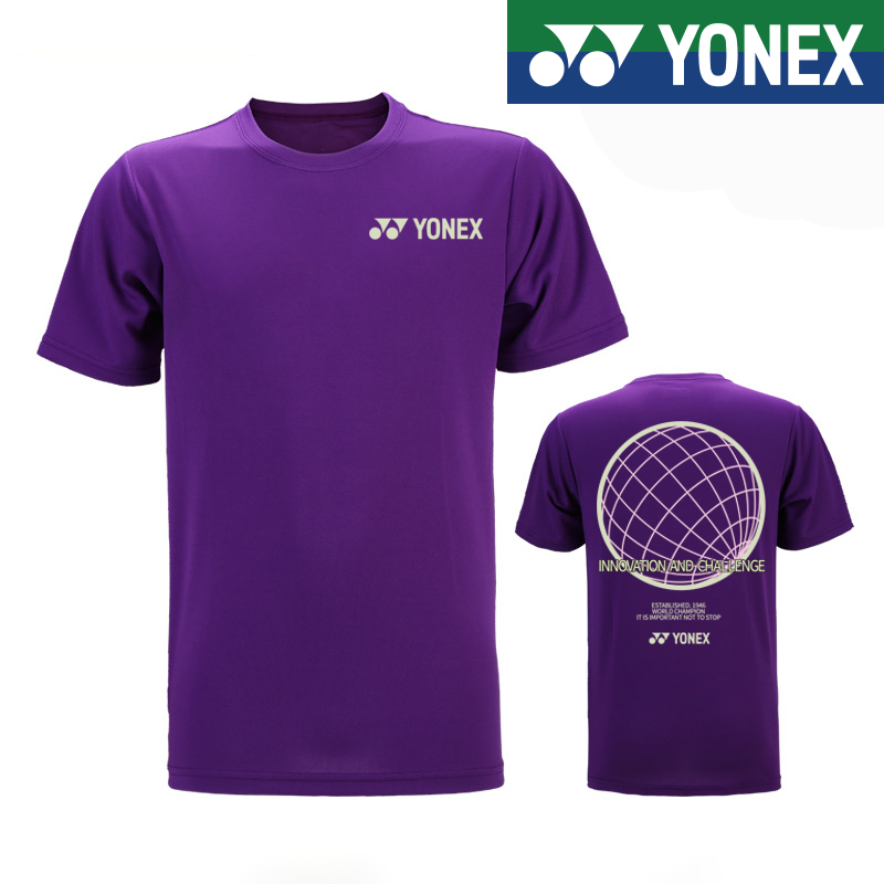 Yonex เสื้อกีฬาแขนสั้น กระโปรง กางเกงเทนนิส พิมพ์ลายทีมแบดมินตัน แบบแห้งเร็ว สําหรับผู้ชายและผู้หญิง