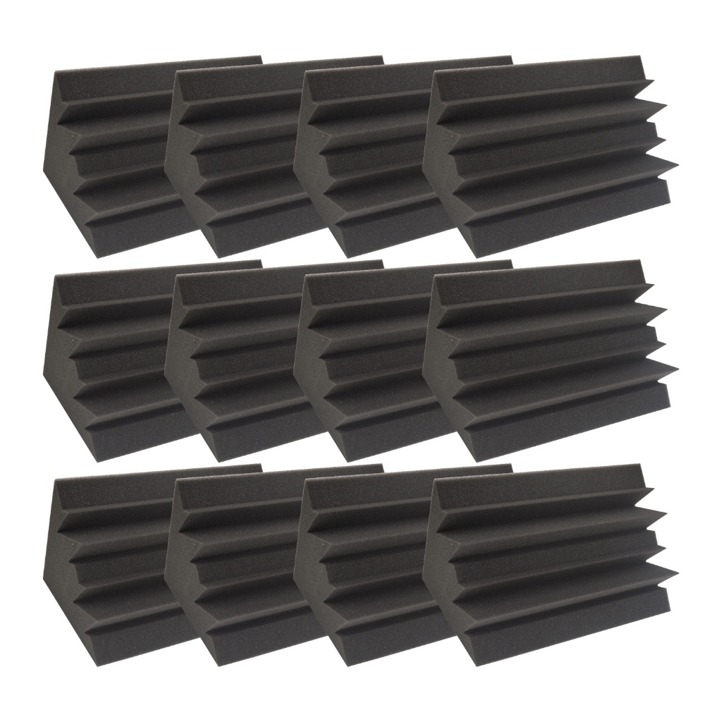 4 ชิ้น Acoustic Bass Traps โฟม 30X18X18 ซม.คอลัมน์ผนังมุมบล็อก Low-Frequency Sound Absorption Dampen