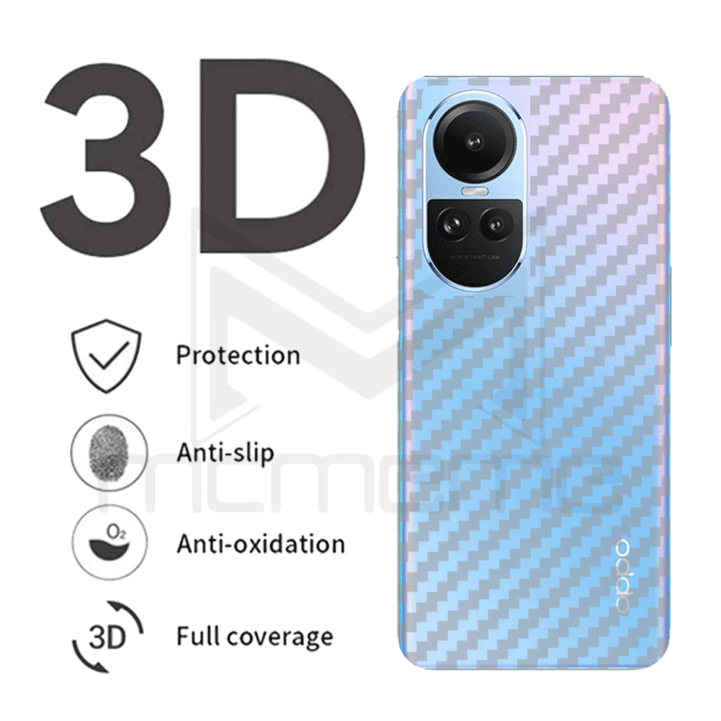 [ซื้อ1แถม4] ฟิล์มรอบตัวเครื่องด้านหลังของ ออปโป้ รีโน่ OPPO Reno 15F 15 14 14F 13 13F 12 12F 11 11F 10 8T 8Z 8 5G 7 7Z 6 6Z 5 4 3 10X Zoom 2Z 2F Reno Reno3 Reno4 คาร์บอนไฟเบอร์กลับ