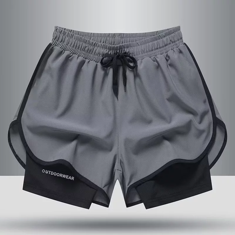 MANSTR M-5XLกางเกงขาสั้น ระบายอากาศ แห้งเร็ว สีเทา เหมาะกับการวิ่ง เล่นกีฬา เข้าฟิตเนส เข้าได้กับทุกชุดไซซ์สงกรานต์ Songkran สงกรานต์ thumbnail 5