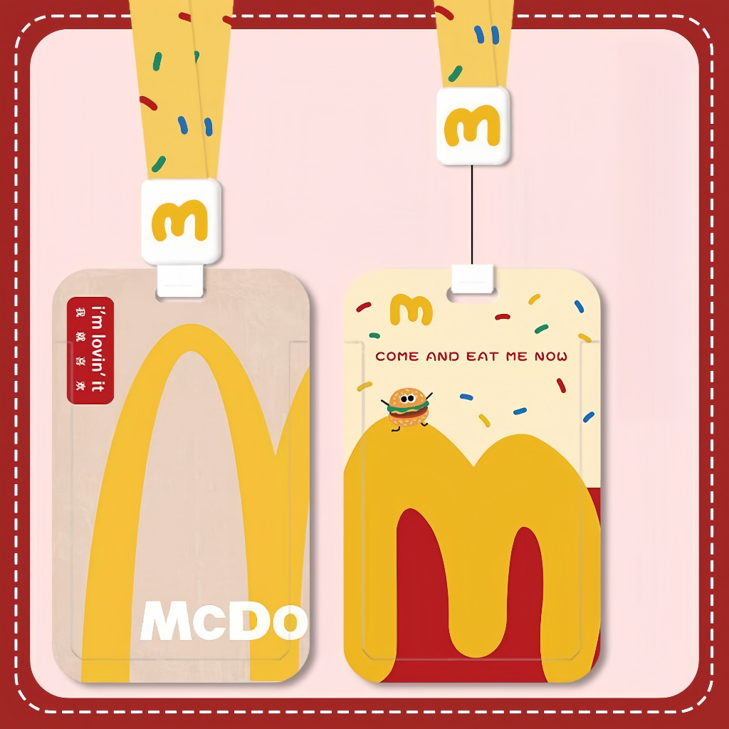 เคสการ์ดทํางาน แมคโดนัลด์ ใส่บัตรนักเรียน คีย์การ์ดรถยนต์ บัตรอาหารวัยรุ่น ปกบัตรวิทยาเขต รถไฟใต้ดิน รถบัส