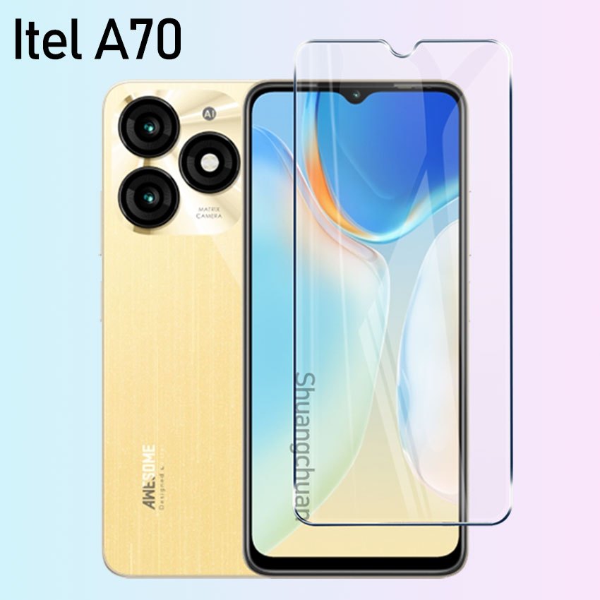 ฟิล์มกระจกนิรภัยกันรอยหน้าจอ ขนาดใหญ่ สําหรับ Itel A70 Itel A60 A60s
