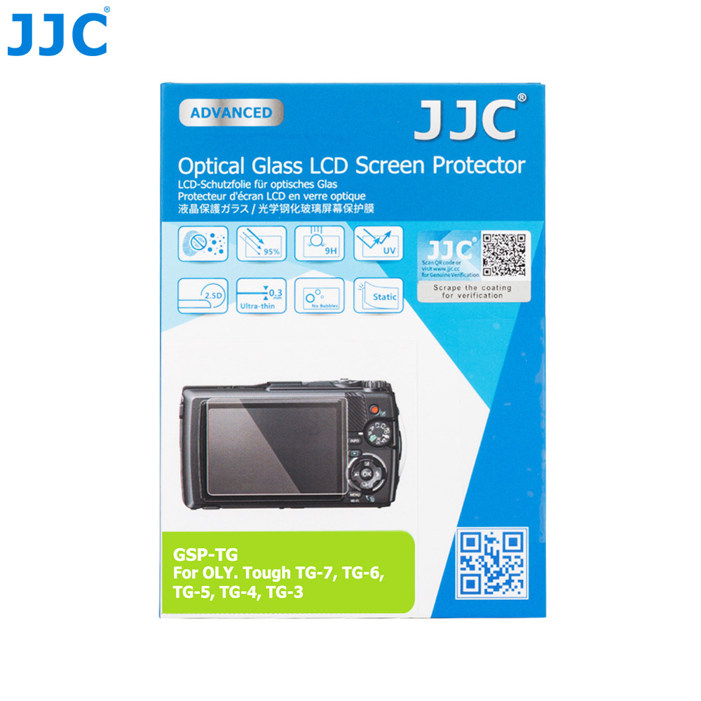 JJC GSP-TG ฟิล์มกันรอย กระจกนิรภัยกันรอยหน้าจอกล้อง สําหรับ Olympus Tough TG-7 TG-6 TG-5 TG-4 TG-3 TG7 TG6 TG5 TG4 TG3