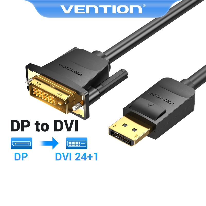 Vention DisplayPort to DVI Cable DP to DVI Male to Male Plug Video Adapter เข้ากันได้กับ Monitor Projector HDTV