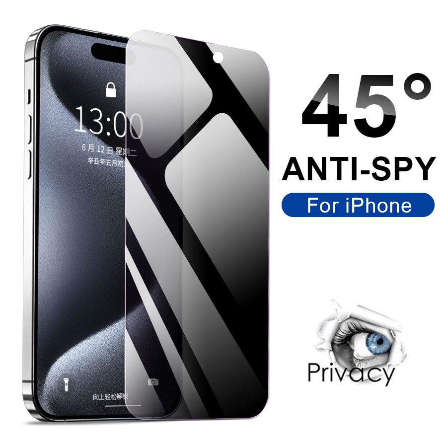 ฟิล์มกันคนข้างๆๆมองเห็น (ฟิล์มกันเสือก) สำหรับ iPhone 16 15 14 13 12 11 Pro XS Max X XR 6 6S 7 8 Plus SE 2020
