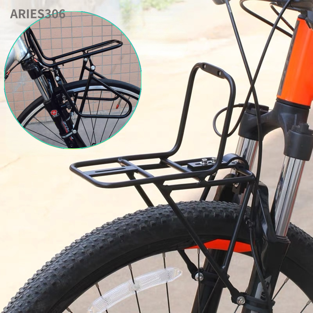 Aries306 แร็คบรรทุกสินค้าด้านหน้าจักรยานเหล็กแร็คแร็คสำหรับทัวร์ริ่งจักรยานแบบหยาบ Plus สำหรับจักรยานเสือภูเขา