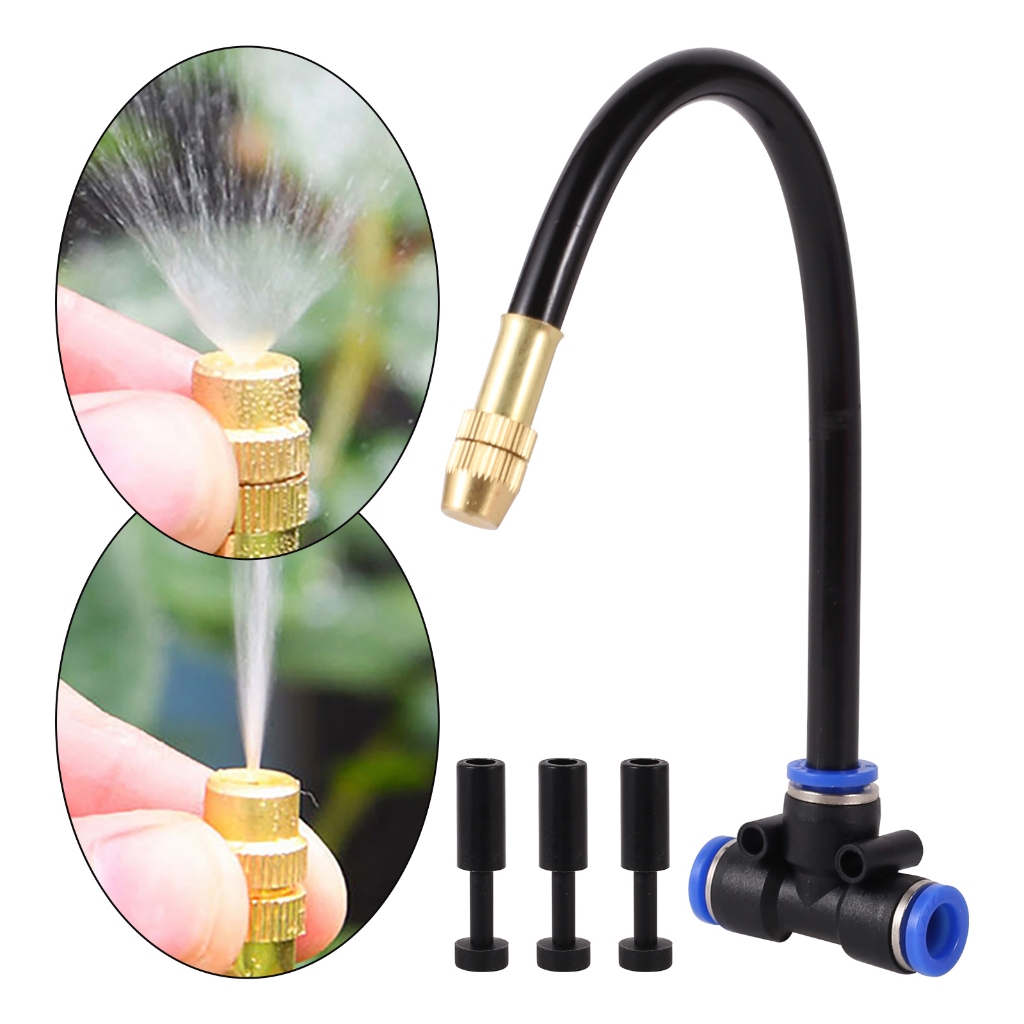 ฟรีดัดทองแดง Atomizing หัวฉีด Universal หัวฉีดสเปรย์ 8 มม.ตรง Push Lock Joint Cooling ภูมิทัศน์ชลประทาน Sprayer