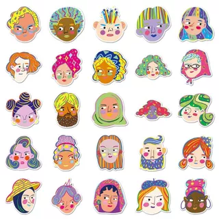 50 ชิ้นตลกการ์ตูนมือวาด Graffiti Emoji สติกเกอร์แฟชั่นสติกเกอร์กันน้ําสําหรับโทรศัพท์แล็ปท็อปสเก็ตบอร์ด Creative Graffiti รถมอเตอร์สติกเกอร์