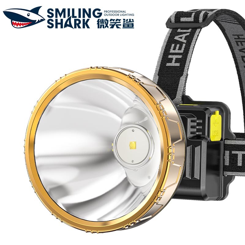 Smilingshark TD8042 ไฟฉายคาดหัว ไฟคาดหัว ไฟหน้าเซนเซอร์ 6000lm Type-C สว่างมาก พร้อมจอแสดงผลดิจิทัล 3 โหมด IPX6 กันน้ํา สําหรับตั้งแคมป์ เดินป่า ตกปลา