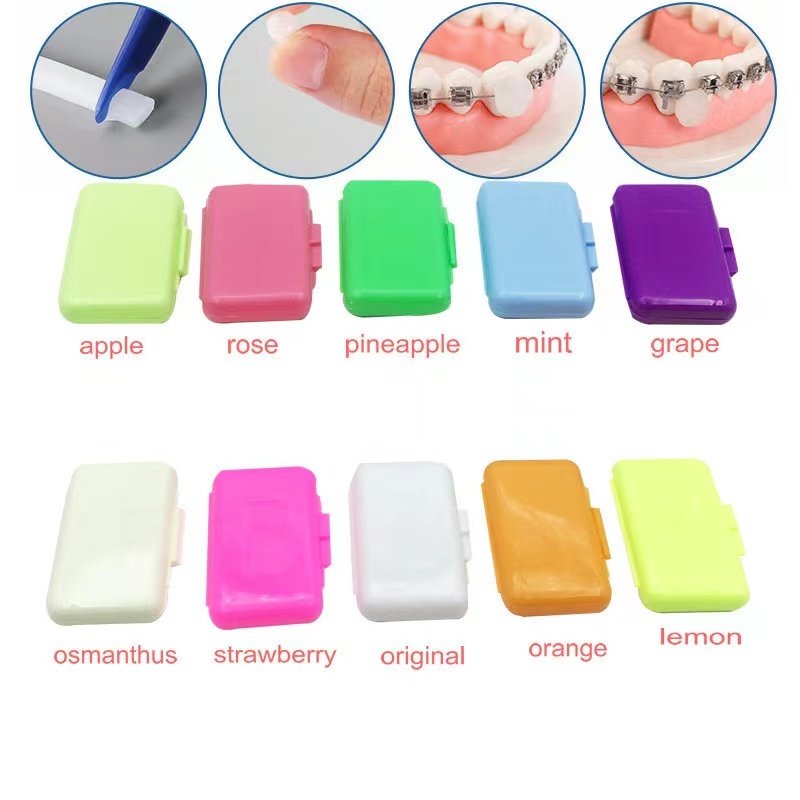 ขี้ผึ้งจัดฟัน รสผลไม้ สุ่มรส 20 ชิ้น/ถุง