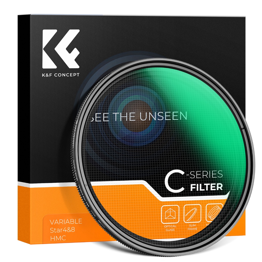 K&f CONCEPT ฟิลเตอร์ดาว 4-8 จุด หน้าจอไขว้ เคลือบ 18 ชั้น บางพิเศษ