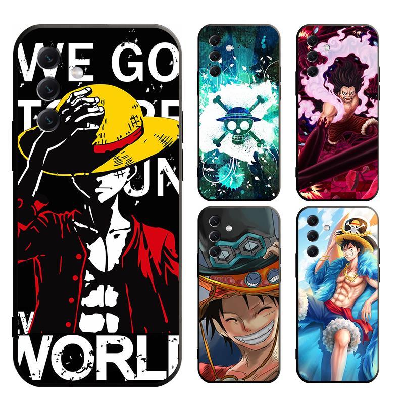 เคส Samsung A06 A16 A55 A35 A15 A25 A05 A05S M15 M14 4G 5G Prime โทรศัพท์มือถือแบบนิ่ม ลายลูฟี่ สําหรับ
