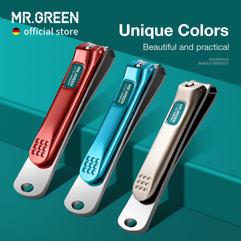Mr.green กรรไกรตัดเล็บ สเตนเลส ใบมีดโค้ง กรรไกรตัดเล็บมือ เครื่องมือทําเล็บ ที่กันจอน พร้อมตะไบเล็บ