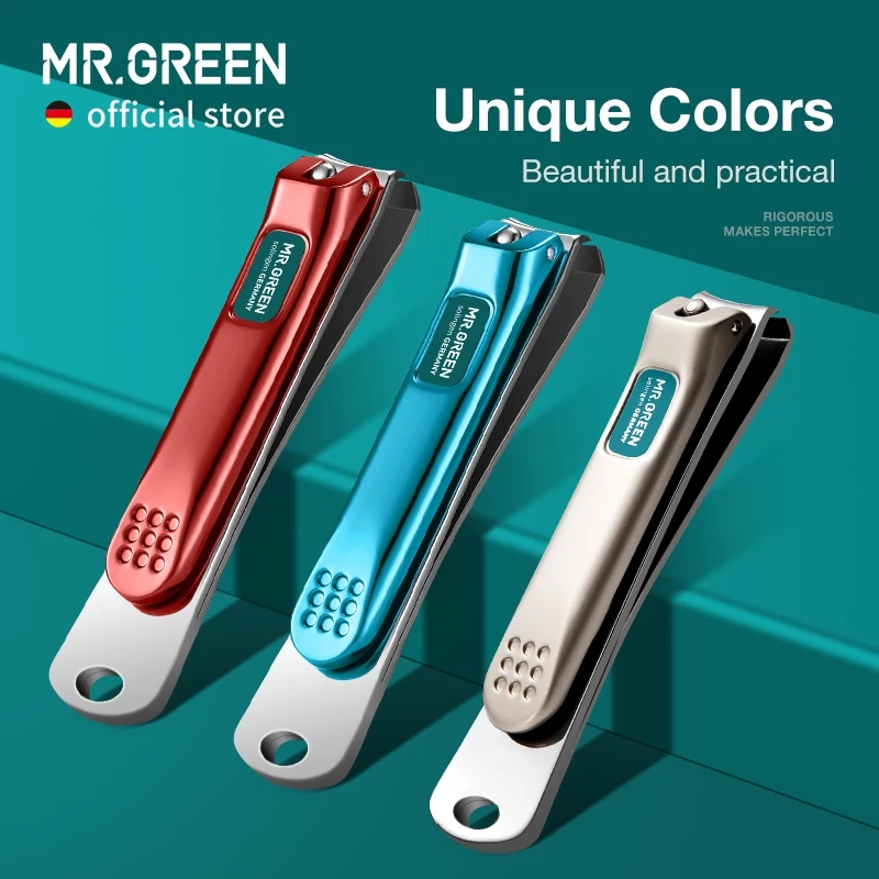 Mr.green กรรไกรตัดเล็บ สเตนเลส ใบมีดโค้ง กรรไกรตัดเล็บมือ เครื่องมือทํา ที่กันจอน พร้อมตะไบเล็บ