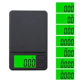 เครื่องชั่งน้ําหนักดิจิทัล หน้าจอ LCD ขนาดเล็ก 100 200 300 500 กรัม 0.01 กรัม 0.1 กรัม ความแม่นยําสูง สําหรับชั่งเครื่องประดับ ในห้องครัว