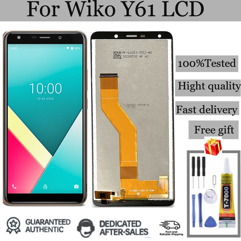 อะไหล่ซ่อมแซมหน้าจอสัมผัส LCD สําหรับ Wiko Y61