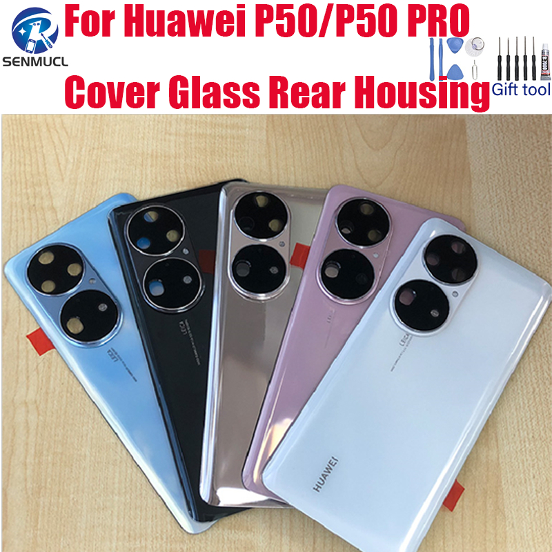 เคสแบตเตอรี่ P50 P50 Pro 6.6 นิ้ว พร้อมกาวโลโก้ แบบเปลี่ยน สําหรับ Huawei P50 Pro