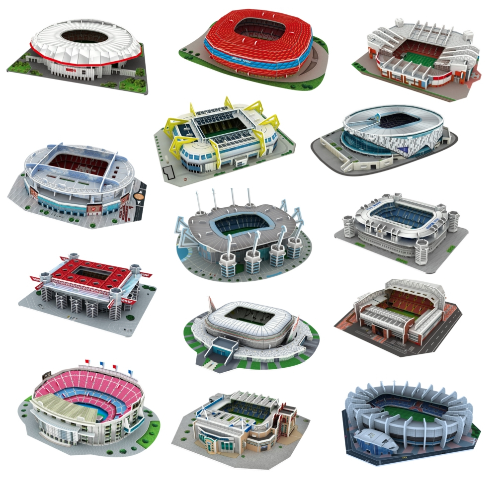 Soccerwe 3D mini ลูกฟุตบอล CampNou Anfield Trafford Emirates Stadium
