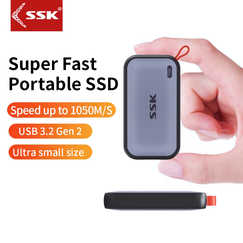 SSK 1050MB/s External SSD ภายนอก 250G 10Gbps USB3.2 Gen2 External Solid State External SSD 250G
