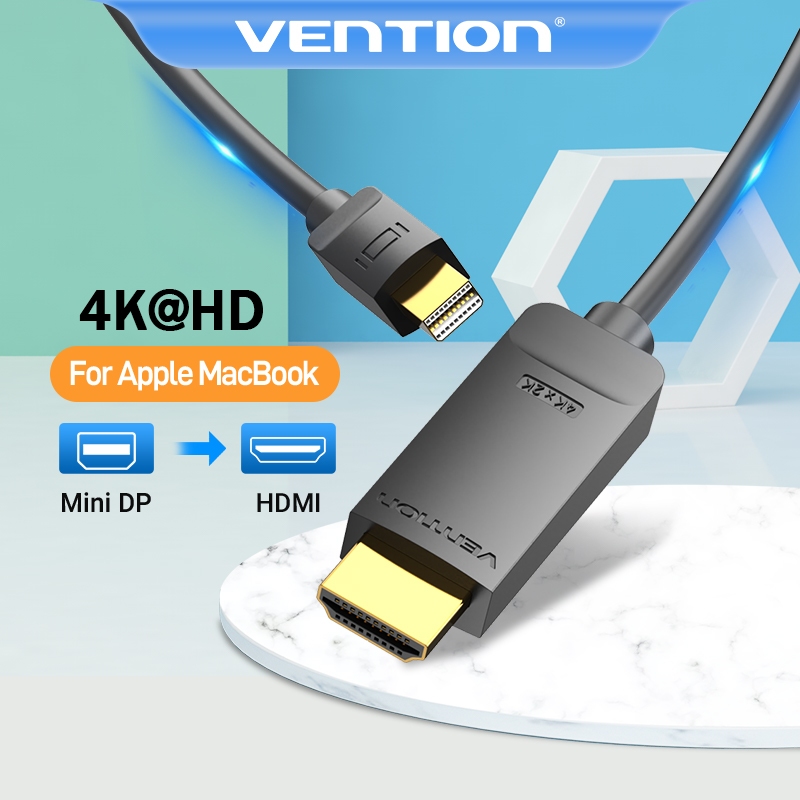 Vention Mini DP เป็น HDMI สายเคเบิล 1080P 4K Mini DisplayPort เป็น HDMI อะแดปเตอร์แปลงสายเคเบิลวิดีโอ