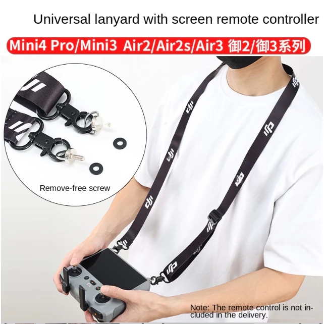 เข้ากันได้กับ DJI FLIP/ Air 3S/mini3 PRO/mini3/AIR2S DJI RC รีโมทคอนโทรลพร้อมจอแสดงผล, Air3/mini 4PRO RC 2 Lanyard, Mavic 3 RC PRO