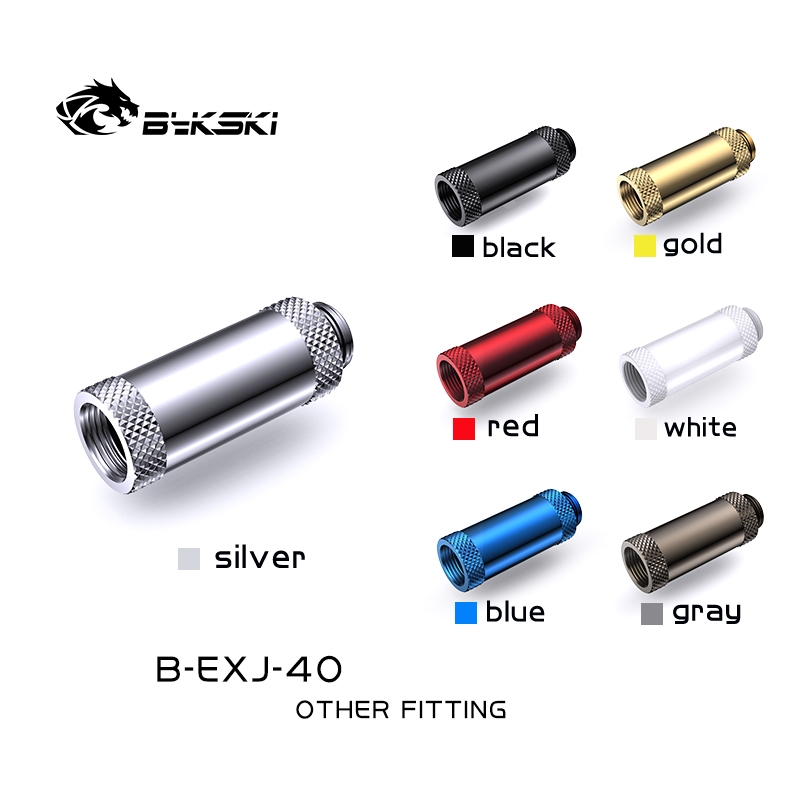 Bykski G1/4 นิ้ว (ขยาย 7.5/10/15/20/25/30/35/40 มม.) ตัวเมีย เป็นตัวผู้ เกลียวตรง ท่อที่นั่ง M เป็น F ยาว 40 มม. อุปกรณ์เสริม