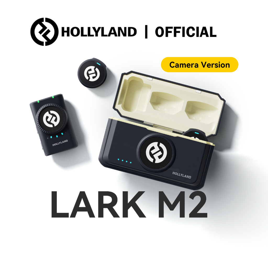 Hollyland LARK M2 ไมโครโฟนไร้สาย เวอร์ชั่น 300 ม. ระยะ LOS 24 บิต Hi-Fi สําหรับไลฟ์สตรีม