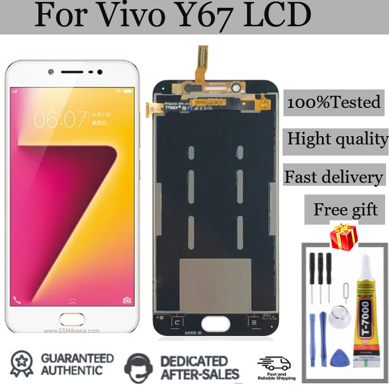 อะไหล่หน้าจอสัมผัสดิจิทัล Lcd แบบเปลี่ยน สําหรับ Vivo Y67 Y67L