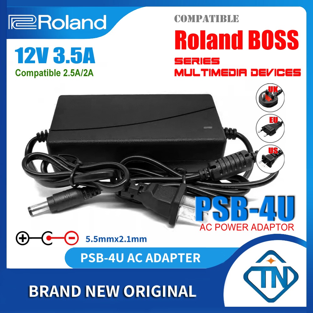 อะแดปเตอร์ AC 12V 3.5A PSB-4U สำหรับ Roland E-50 E-66 E-68 Music WorkStation EXR-40 EXR-46 หรือ MIDI