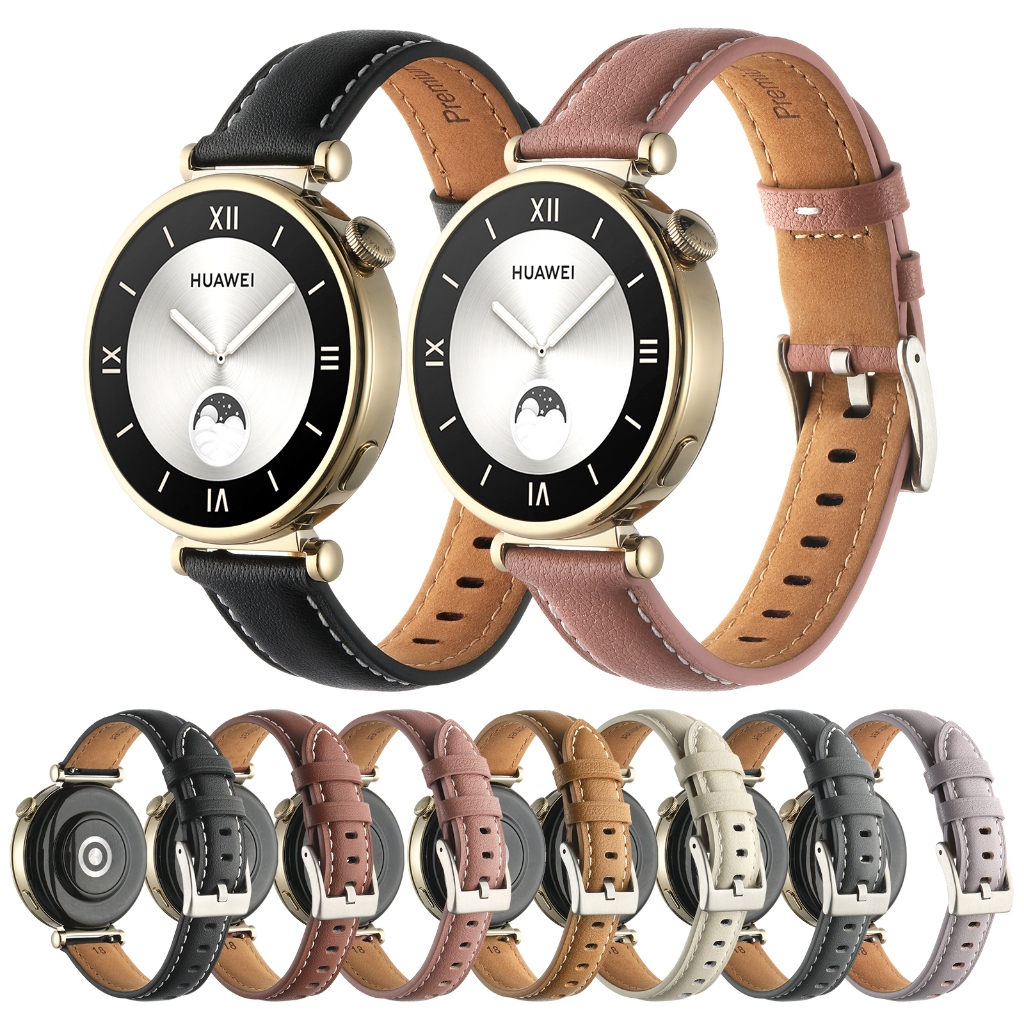 18mm Leather Metal Buckle สาย huawei watch gt 5 pro Strap สายนาฬิกา huawei watch gt 6 สาย huawei watch gt 5 สาย Huawei watch GT 4 Strap Huawei gt4 สาย Garmin Venu 2S ,vivoactive 4S,สาย gt5 pro Garmin Forerunner 265S, Huawei GT6 สาย huawei watch gt 6 Strap
