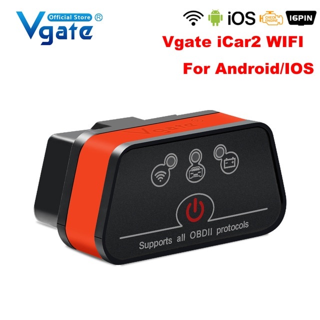 Vgate iCar2 ELM327 OBD OBD2 Wifi เครื่องสแกนเนอร์เครื่องมือวินิจฉัยรถยนต์สําหรับ Android/IOS ELM 327