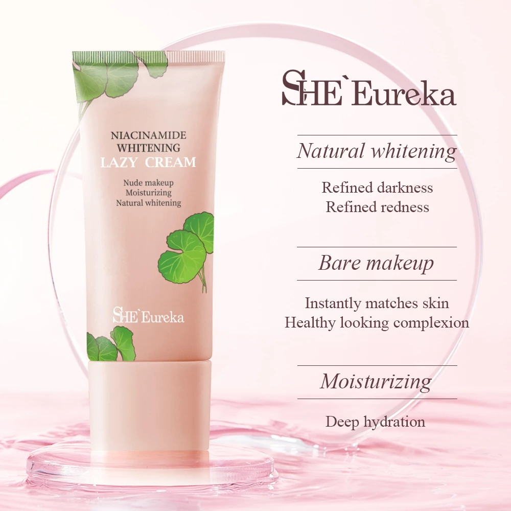 【ซื้อ 1 แถม 1】SHE Eureka เซนเทลล่า  ไวท์เทนนิ่ง เลซี่ ครีม ครีมไวท์เทนนิ่ง ครีมกันแดด แต่งหน้าอย่างรวดเร็ว แต่งหน้าติดทนนาน 35g thumbnail 9