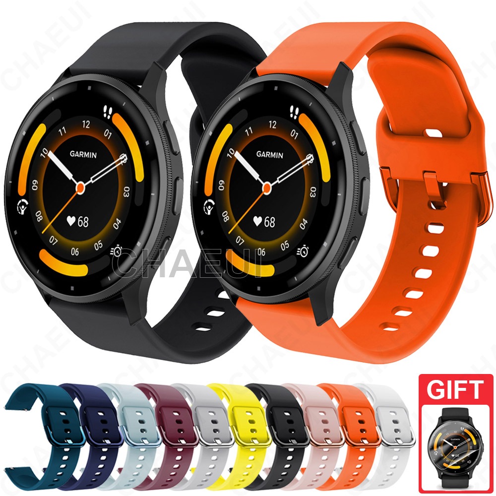 สายรัดซิลิโคนอุปกรณ์เสริมสร้อยข้อมือสําหรับ Garmin Venu 4 45mm / Venu 3 / Venu 2 Plus / Venu 2