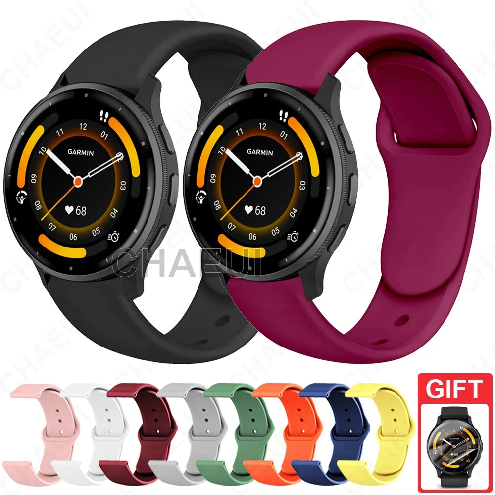 สายรัดซิลิโคนอุปกรณ์เสริมสร้อยข้อมือสําหรับ Garmin Venu 4 45mm 41mm / Venu 3 / 3s / Venu 2 / 2s / 2 Plus