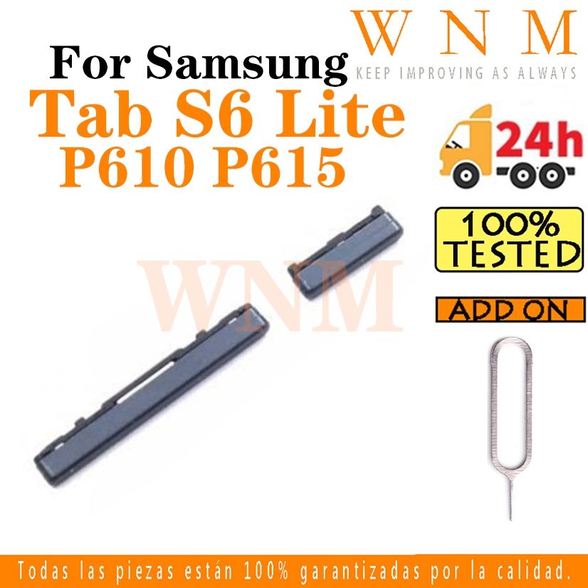 ปุ่มเปิดปิดสําหรับ Samsung Galaxy Tab S6 Lite P610 P615 ปุ่มปุ่มเปิดปิดระดับเสียงปุ่มขึ้นและลงด้านข้