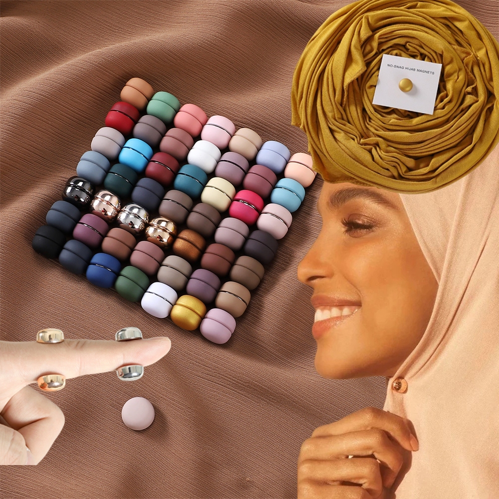 ซื้อ Matte โลหะ PIN ลื่นผู้หญิงมุสลิมแม่เหล็ก Hijab ผ้าพันคอ Pins อิสลาม Pinless ความปลอดภัย Headscarf เข็มกลัดอุปกรณ์เสริม