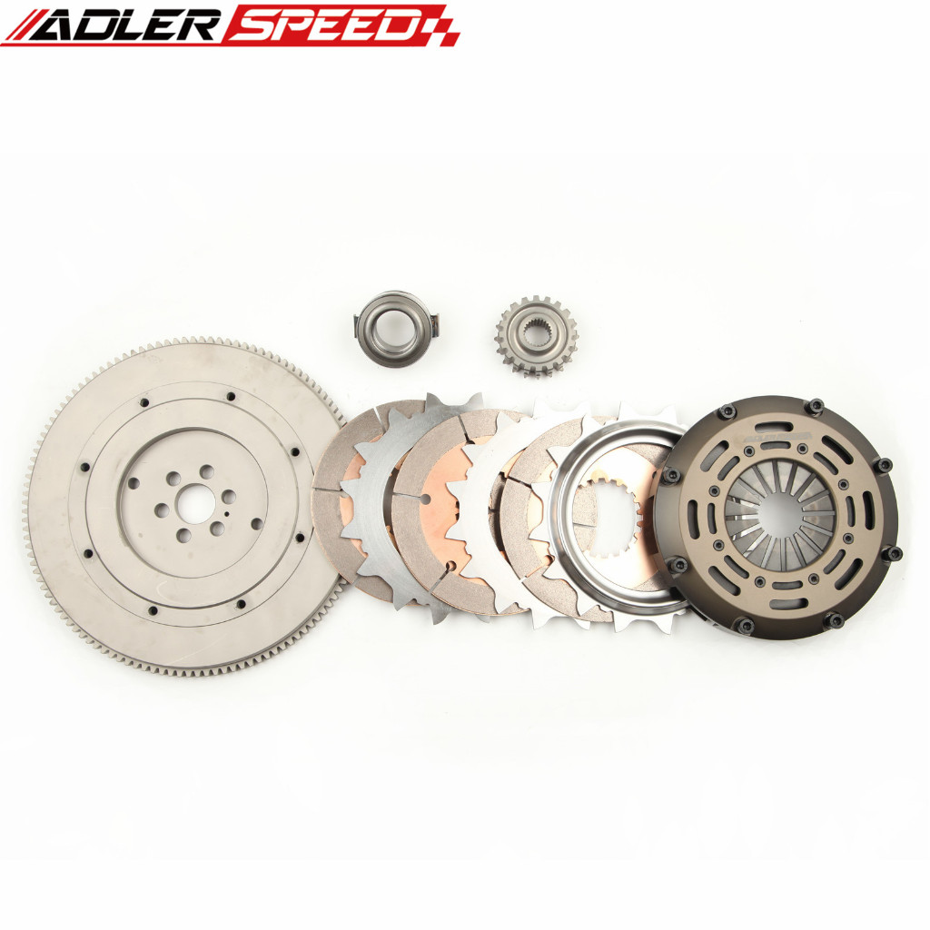 ADLERSPEED Triple แผ่นชุดคลัทช์ + Flywheel สําหรับ 240SX 2.4L BASE LE SE KA24DE KA24E