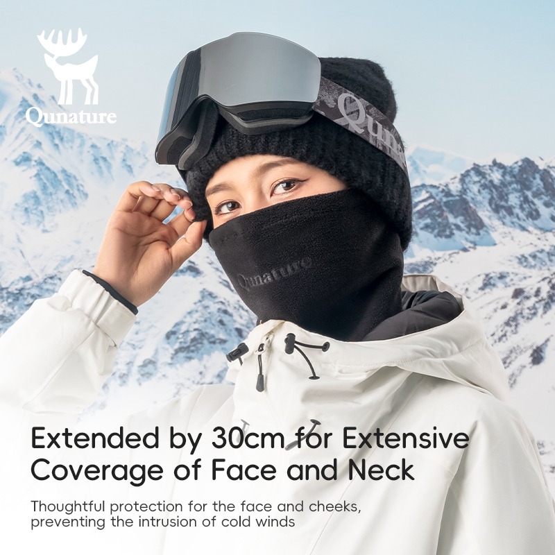 Qunature Winter หน้ากาก ผ้าฟลีซ หนา กันลม ให้ความอบอุ่น สําหรับเล่นสกี ขี่จักรยานยนต์กลางแจ้ง ราคา ถูกที่สุด ดีลบีเคเค แกลเลอรีภาพที่ 8