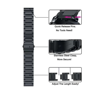 การเปลี่ยนสร้อยข้อมือโลหะสายสแตนเลสสําหรับ Garmin Venu 4 45mm 41mm / Venu 3 / 3s / Venu 2 / 2s / 2 Plus