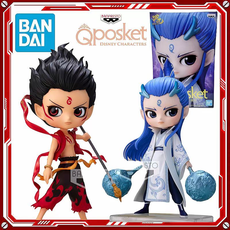 ตุ๊กตาฟิกเกอร์ Bandai Qposket Nezha Ao Bing Fengshen Romance ของเล่นสําหรับเด็ก